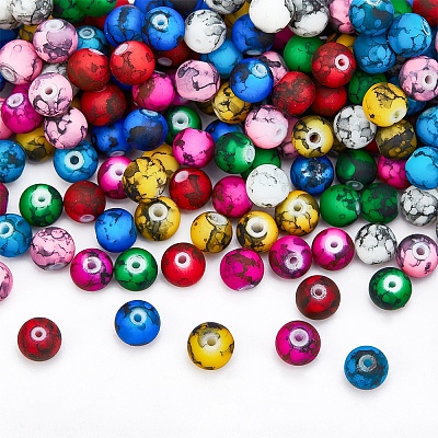 Baking Paint Glass Beads FGLA-PH0001-01-1