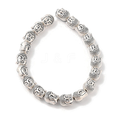 Tibetan Style Buddha Head Alloy Bead Strands TIBEB-O007-23-LF-1