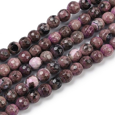Natural Fire Crackle Agate Beads Strands G-C082-A01-35-1