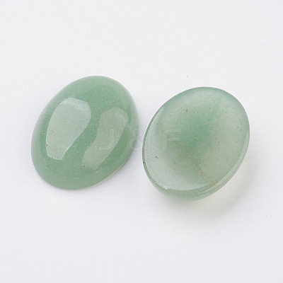 Natural Green Aventurine Flat Back Cabochons G-G741-30x40mm-14-1
