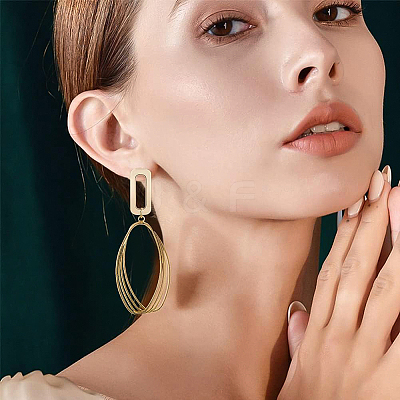 16Pcs Brass Rectangle Stud Earring Findings KK-BC0008-51-1