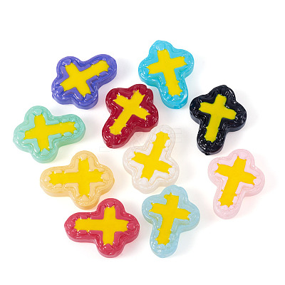 20Pcs 10 Colors Glass Beads Enamel Beads BLOW-TA0001-07A-1