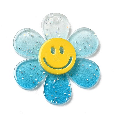 Gradient Color Transparent Acrylic Pendants X-OACR-H004-01D-1