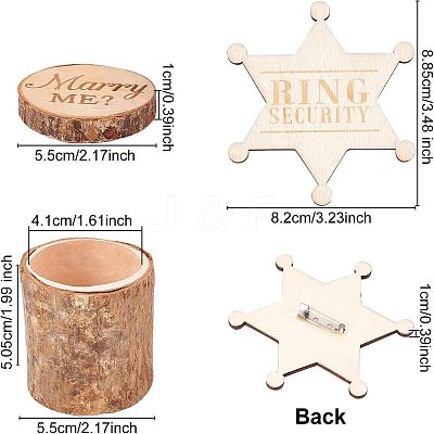Star Ring Security Word Badge AJEW-FG0001-95-1