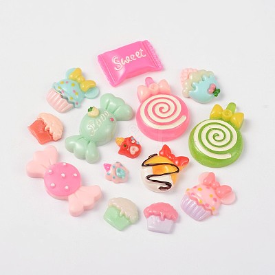Mixed Color Candy & Cake Resin Cabochons CRES-MSMC002-45-1