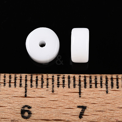 Opaque Solid Color Glass Beads GLAA-N007-6x3mm-A10-1