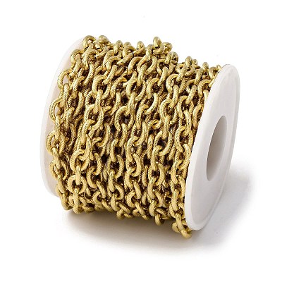 304 Stainless Steel Textured Cable Chains CHS-K023-06G-1