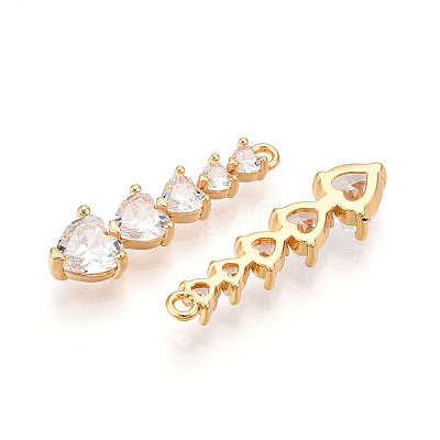 Brass Micro Pave Cubic Zirconia Pendants KK-N261-118B-G-1