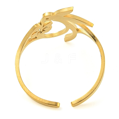 304 Stainless Steel Open Rings RJEW-S237-01G-1