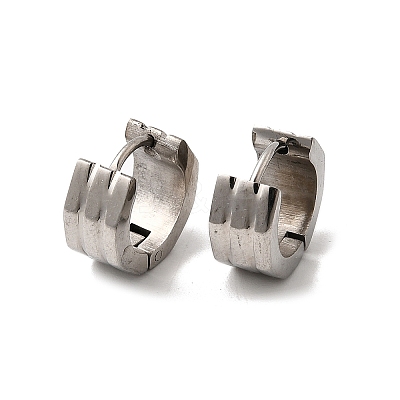 304 Stainless Steel Hoop Earrings EJEW-L302-01P-1