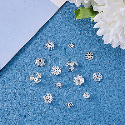 540Pcs 6 Style Iron Bead Caps IFIN-CJ0001-58-1