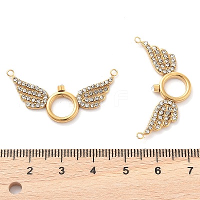304 Stainless Steel Rhinestone Pendants STAS-Q340-08G-02-1