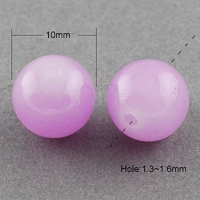 Imitation Jade Glass Beads Strands DGLA-S076-10mm-22-1