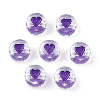 Transparent Acrylic Enamel Beads MACR-N008-60E-1