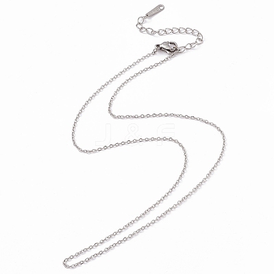 Non-Tarnish 304 Stainless Steel Cable Chain Necklace for Men Women STAS-G299-04P-1