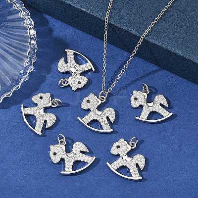 SHEGRACE Brass Micro Pave Black Cubic Zirconia Pendants XGRQ4S655-746P-1