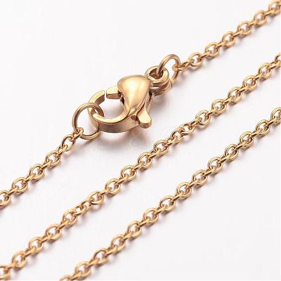 Ion Plating(IP) 304 Stainless Steel Necklace MAK-K004-15G-1