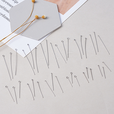 304 Stainless Steel Ball Head Pins & Eye Pins & Head Pins STAS-TA0004-23P-1