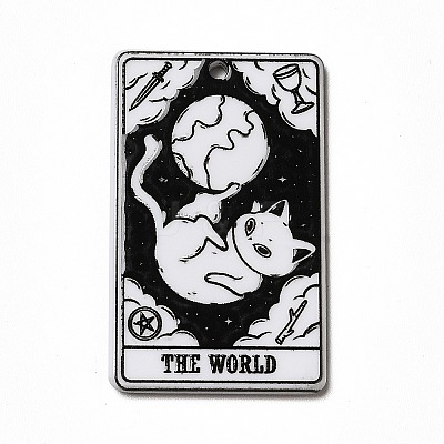 Tarot Theme Printed Acrylic Pendants MACR-G061-04R-1