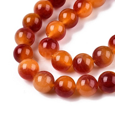 Dyed Natural White Jade Beads Strands G-T138-10mm-210-24-1
