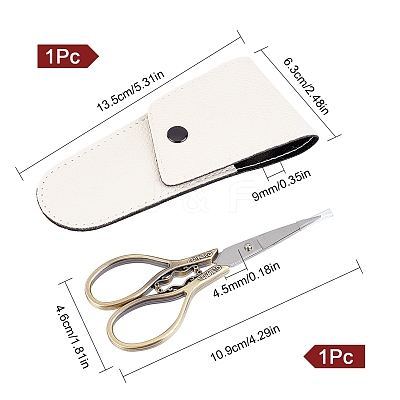 2Pcs 2 Style Zinc Alloy Scissor TOOL-SC0001-30-1