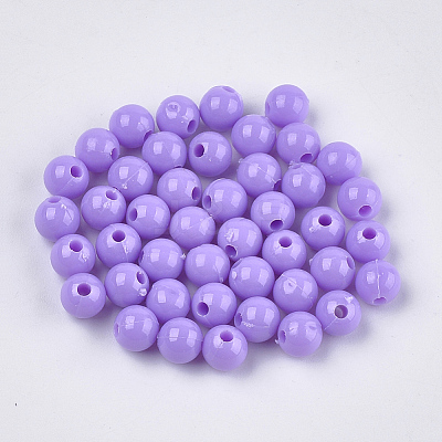 Opaque Plastic Beads KY-T005-6mm-624-1
