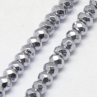 Electroplate Non-magnetic Synthetic Hematite Beads Strands G-J160-A-01-1