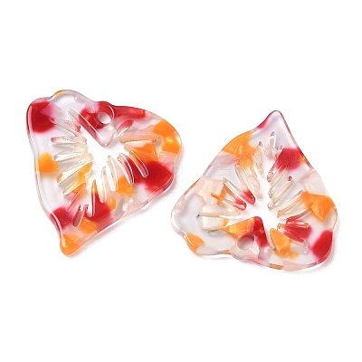 Transparent Cellulose Acetate(Resin) Pendants FIND-C088-05B-1