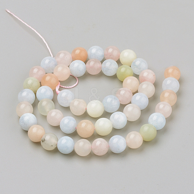 Natural Morganite Beads Strands G-Q961-08-8mm-1