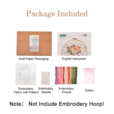 Embroidery Starter Kits DIY-P077-057-1