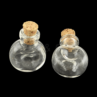 Flat Round Glass Bottle for Bead Containers X1-AJEW-R045-06-1