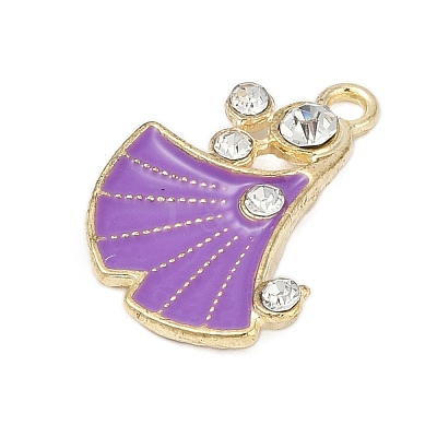 Alloy Enamel Pendants with Rhinestone FIND-Z070-07G-05-1