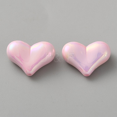 Electroplate Opaque Acrylic Beads MACR-WH0010-38A-1