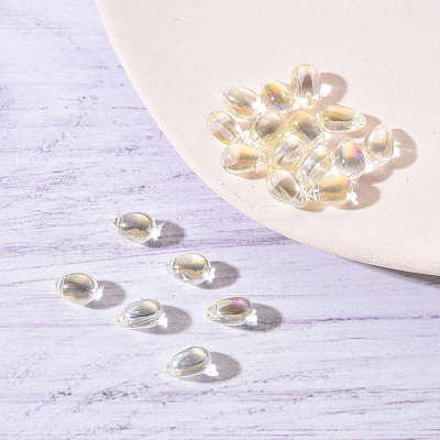 20Pcs Transparent Spray Painted Glass Charms GLAA-YW0001-03B-1