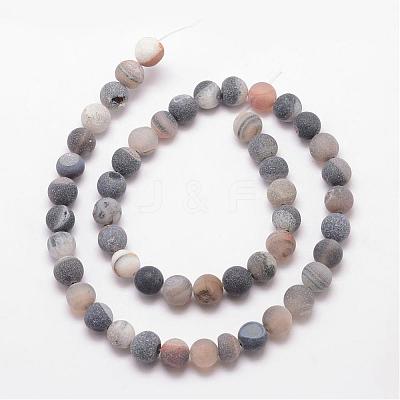 Natural Druzy Geode Agate Bead Strands G-K166-09-10mm-09-1