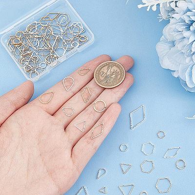 120Pcs 30 Style Brass Linking Rings KK-FH0005-76-1