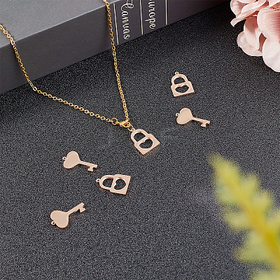 304 Stainless Steel Charms STAS-UN0012-03RG-1