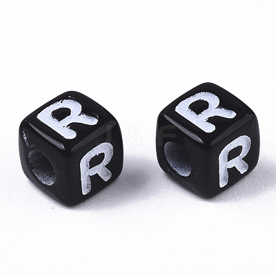Opaque Acrylic Beads X-SACR-N002-01R-1