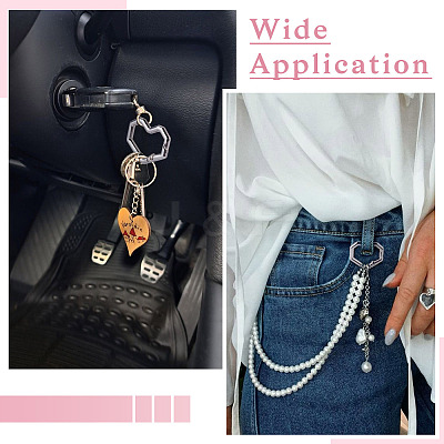 6Pcs Heart Alloy Spring Gate Rings FIND-TA0011-14B-1