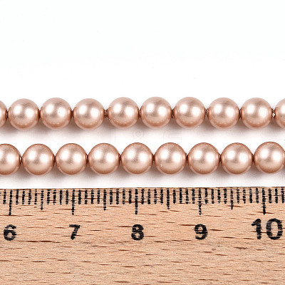 Baking Paint Pearlized Glass Pearl Bead Strands HY-N002-5mm-C02-1