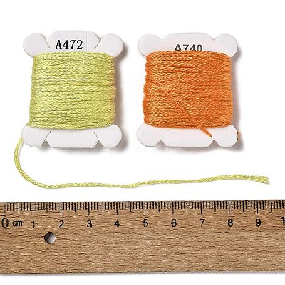 48 Cards 48 Colors 6-Ply Polyester Embroidery Floss OCOR-K006-C03-1