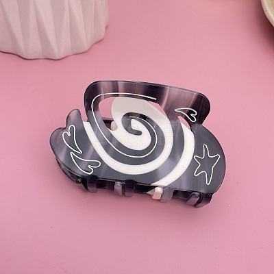 Cellulose Acetate Vortex Pattern Claw Hair Clips PW-WG2CCE7-01-1