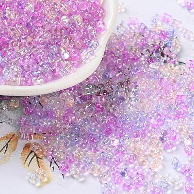 AB Color Plated Glass Seed Beads SEED-L011-06B-01-1