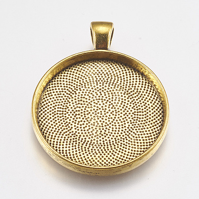 Alloy Pendant Cabochon Settings LS-PALLOY-A13349-AG-NR-1