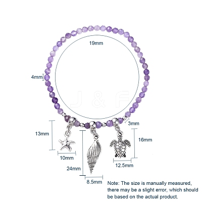 Natural Mixed Gemstone Stretch Bracelets BJEW-JB05108-1