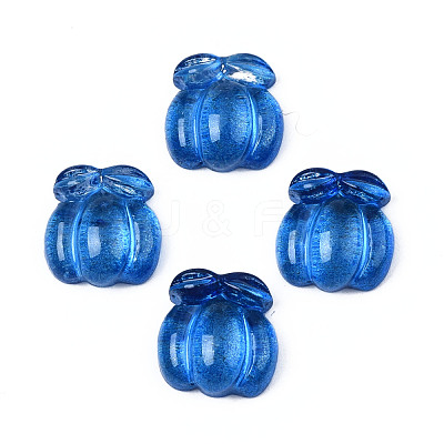 Autumn Theme Spray Painted Transparent Resin Cabochons CRES-S302-65-A06-1