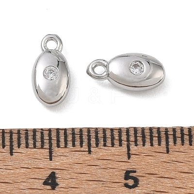 SHEGRACE Brass Micro Pave Clear Cubic Zirconia Charms XGRQ7H528-958P-1