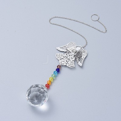 Crystals Chandelier Suncatchers Prisms Chakra Hanging Pendant AJEW-I040-08P-1