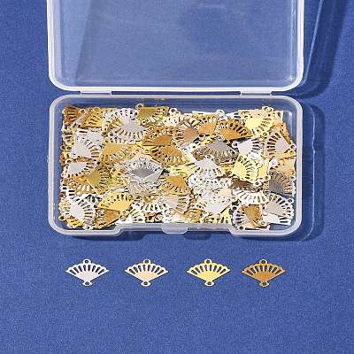 200Pcs 5 Colors Brass Laser Cut Hollow Connector Charms KK-FS0001-71-1