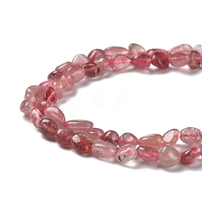 Natural Strawberry Quartz Beads Strands G-P497-01A-07-1